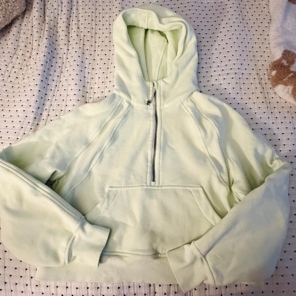 Lululemon Women's Half-Zip Hooded Pullover Sweatshirt - Light Mint